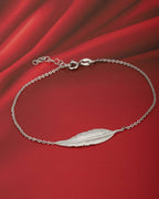 Graceful Leaf Feather Chain Anklet