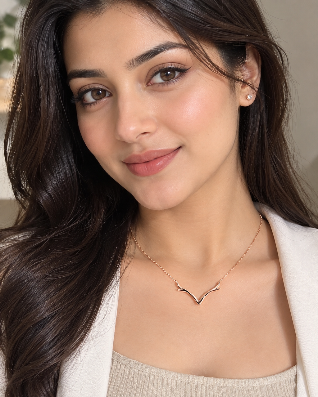 V-Shaped Branch Necklace