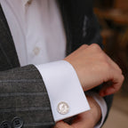 Personalized Groom Embossed Initial Name Cufflink For Men's