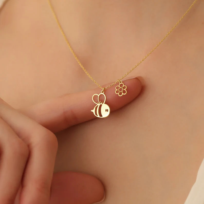 Honeycomb Flower Charm, Handmade Jewelry