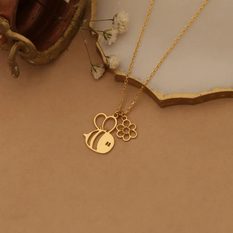 Honeycomb Flower Charm, Handmade Jewelry