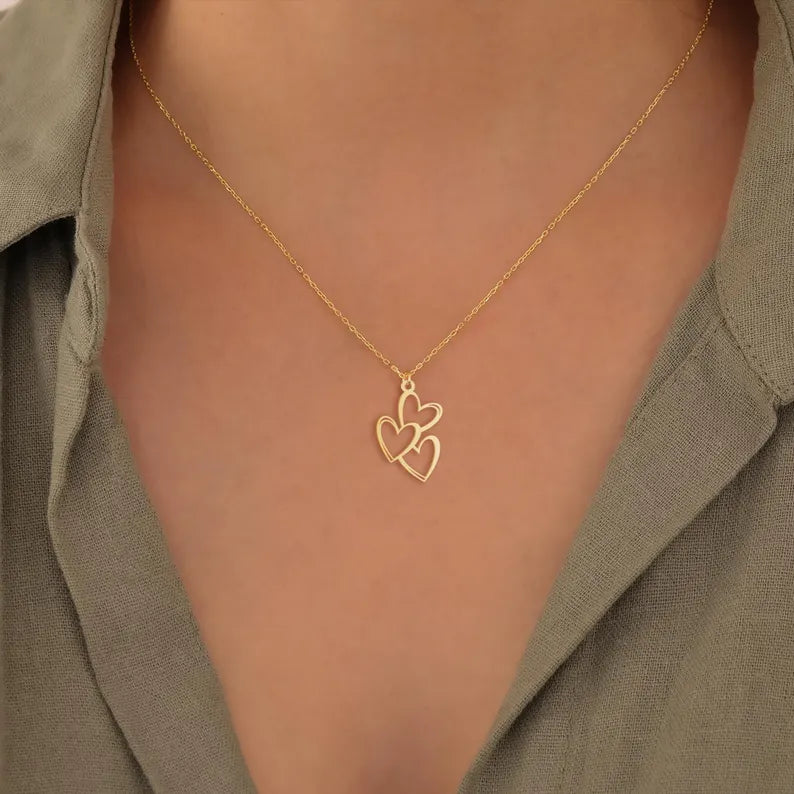 Triple Heart Necklace