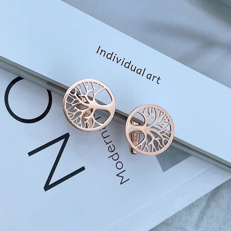 Elegant Symbolic Tree of Life Cufflinks for Men's