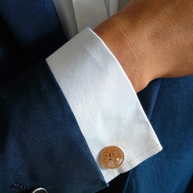 Elegant Symbolic Tree of Life Cufflinks for Men's