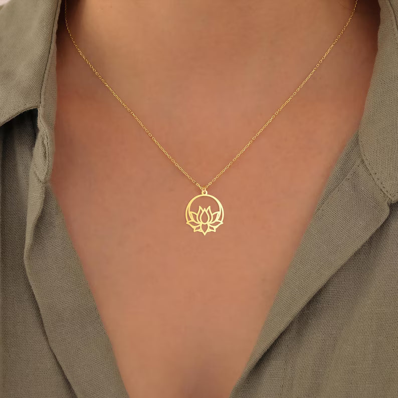 Lotus Flower Charm Pendant