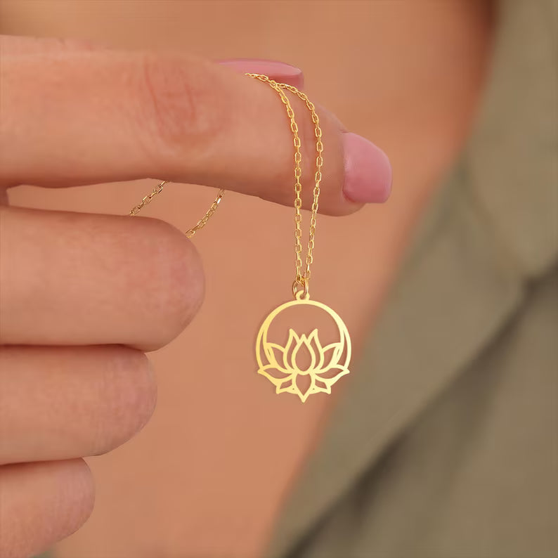 Lotus Flower Charm Pendant