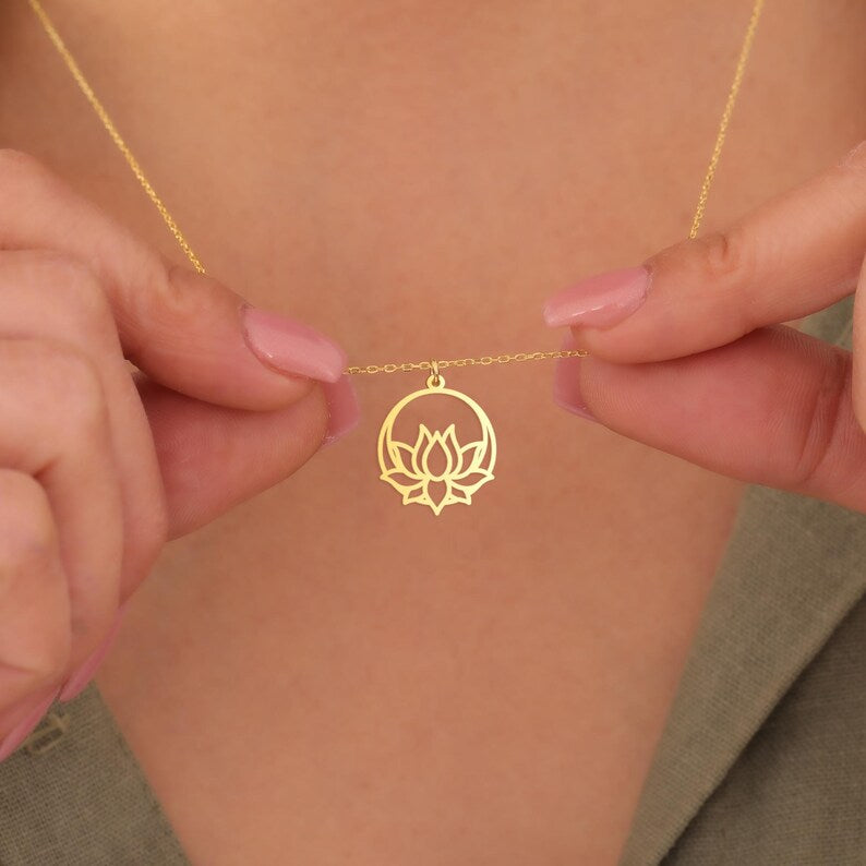 Lotus Flower Charm Pendant
