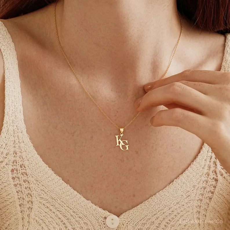 Two Initial Necklace