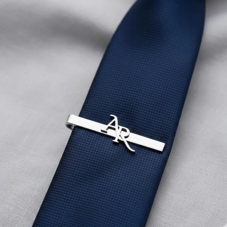 Custom Initials Tie Clip