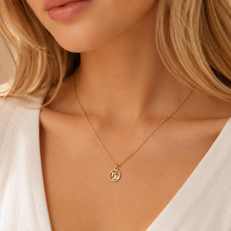Zodiac Necklace – Zodiac Sign Pendant Astrology Gift for Her
