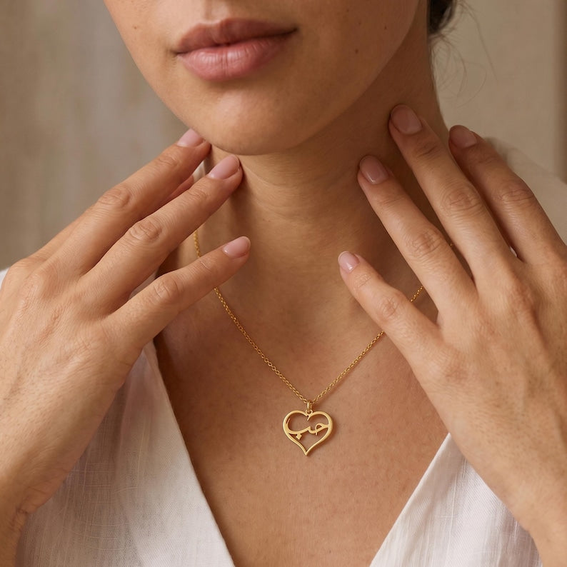 Arabic Sabr Necklace Patience Calm Heart Pendant