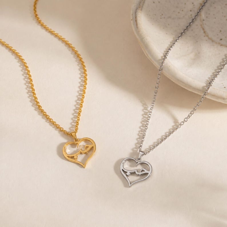 Arabic Sabr Necklace Patience Calm Heart Pendant