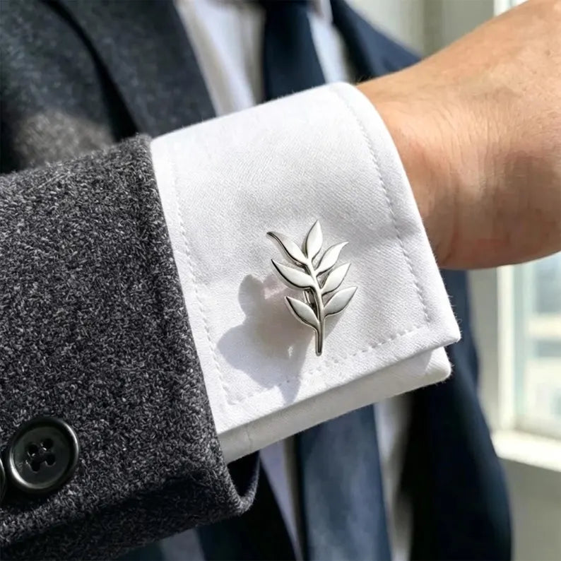 Leaf Cufflinks for Men