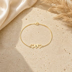 Sisters Heart Bracelet-Custom Initial Bracelet