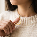 Personalised Arabic Name Crescent Moon Pendant