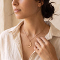 Personalised Arabic Name Crescent Moon Pendant