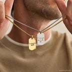 Personalized Handwriting Men Necklace