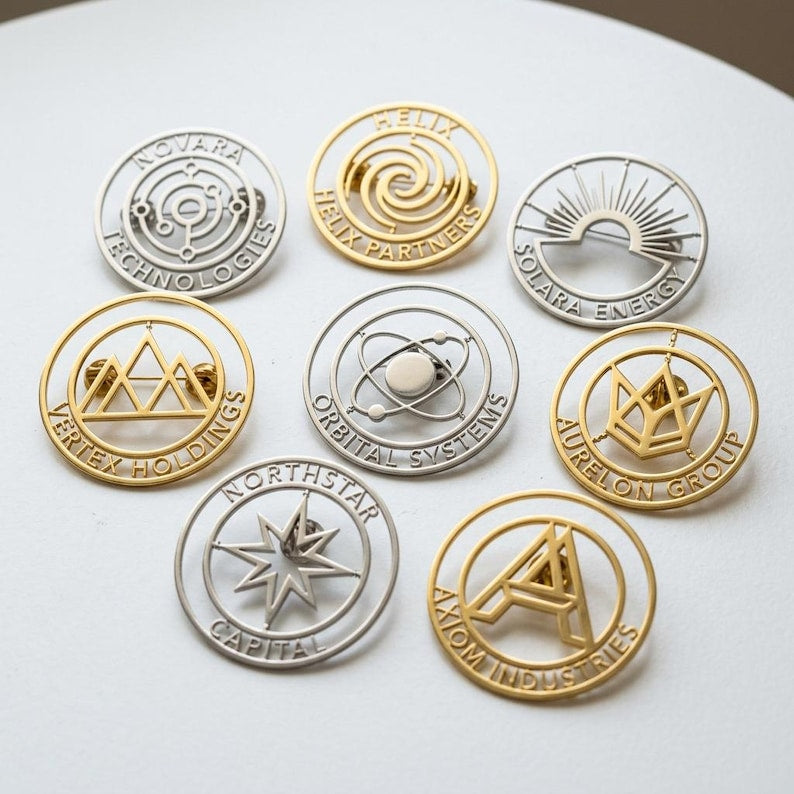Custom Logo Brooch | Company Badge Pin