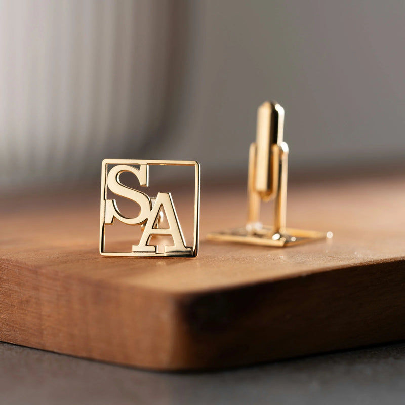 Initial Cufflinks In Square