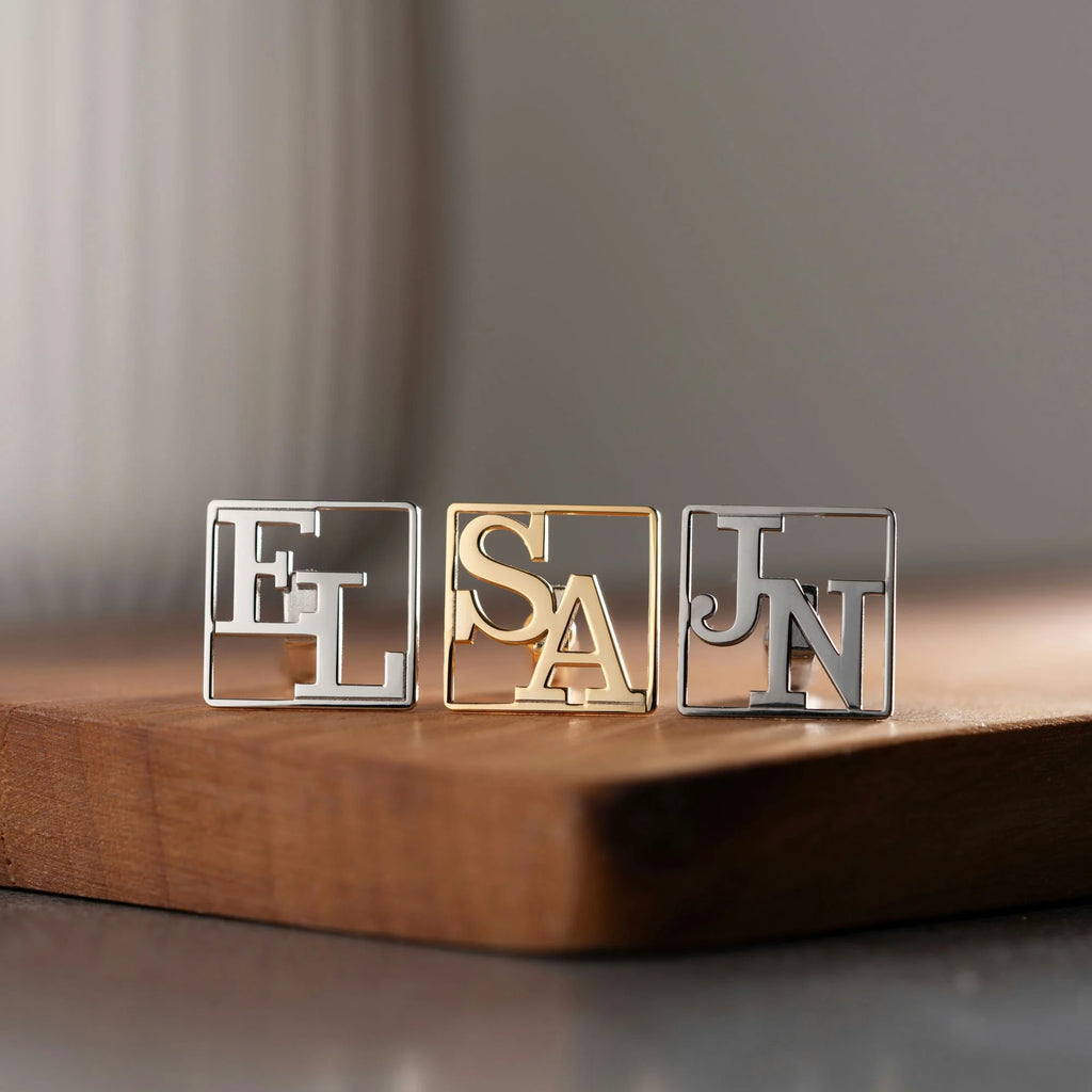 Initial Cufflinks In Square