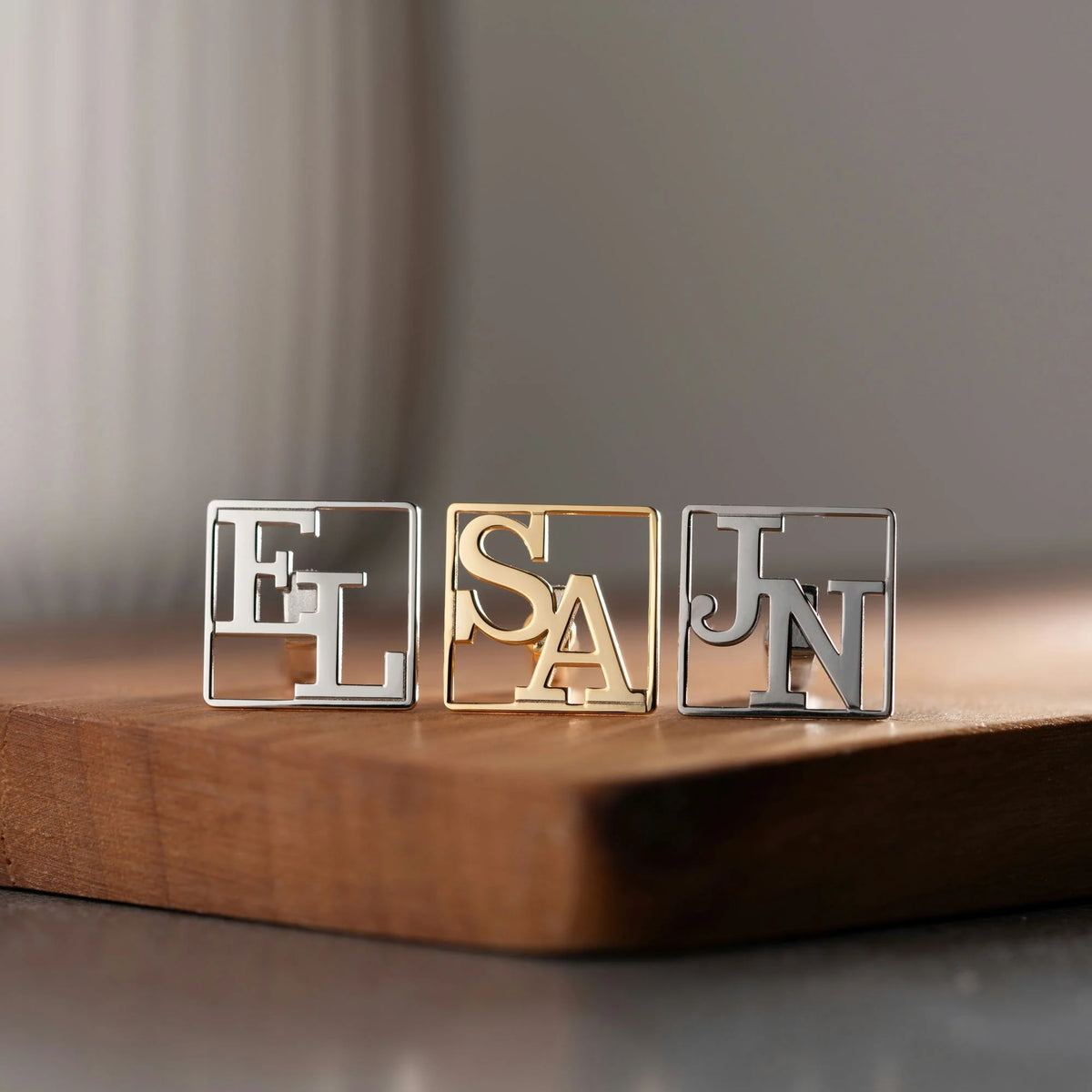 Initial Cufflinks In Square