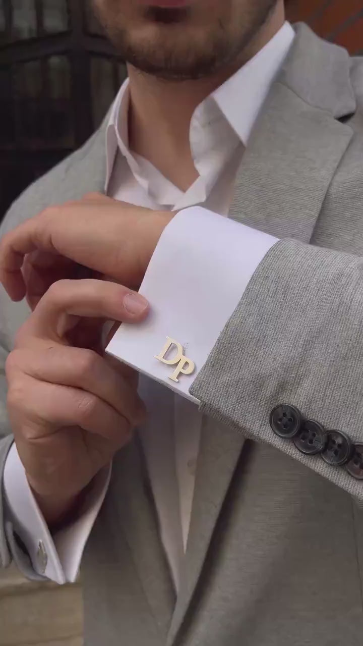 Personalized Initial Cufflinks for Men